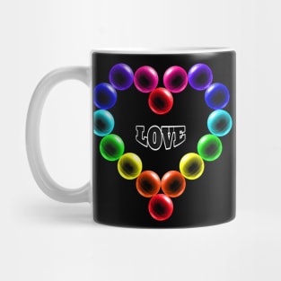 Love Heart in Rainbow Colors Mug